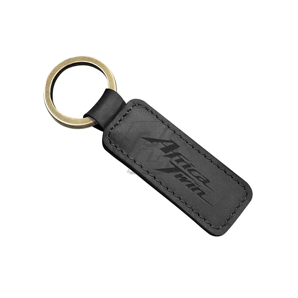 Africa Twin Leather Tag Keychain