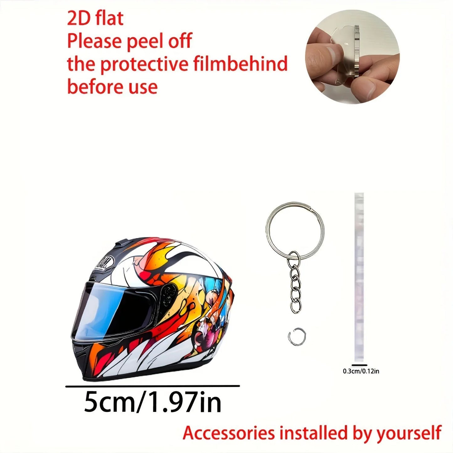 Helmet 2D Keychain
