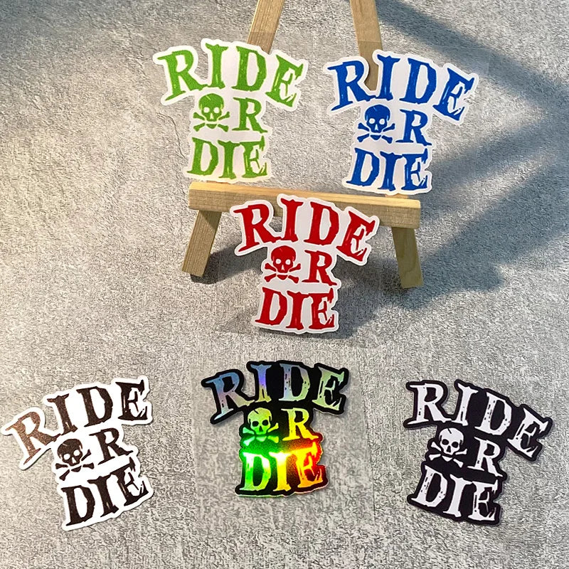 Ride or Die Skull Sticker