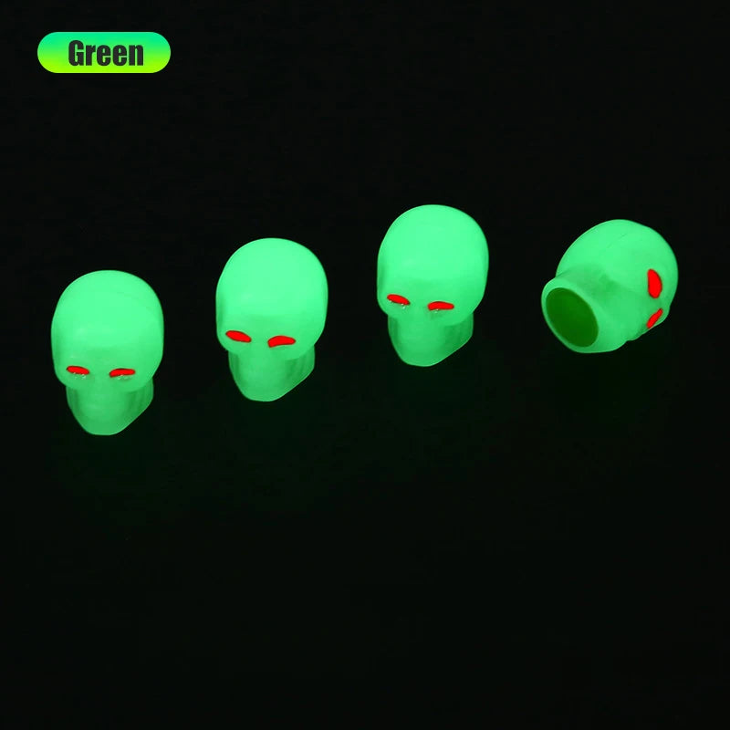 Universal Skull Luminous Valve Caps