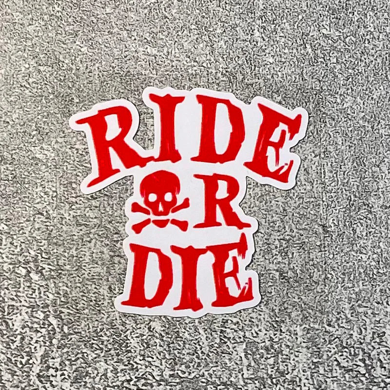 Ride or Die Skull Sticker