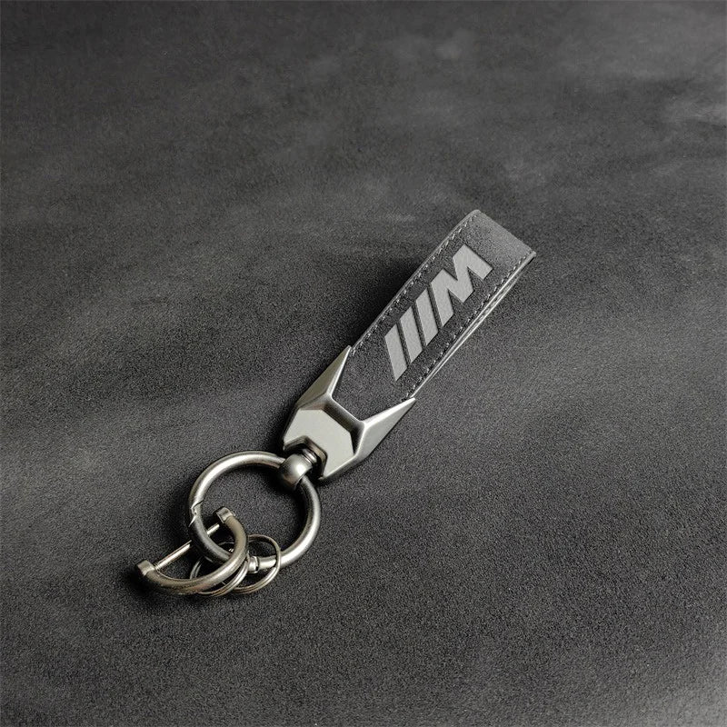 M Performance Suede Leather Keychain