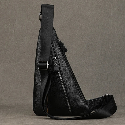 Leather Chest Bag for Motorcyclists