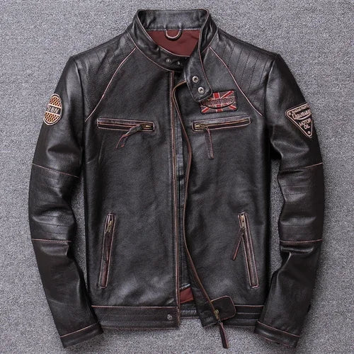 Vintage Black Motorcycle Jacket