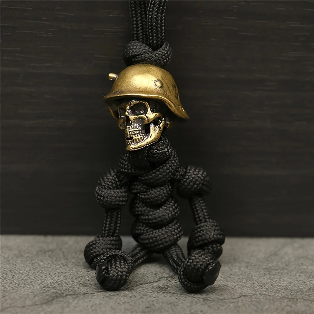 Paracord Skull Soldier Keychain