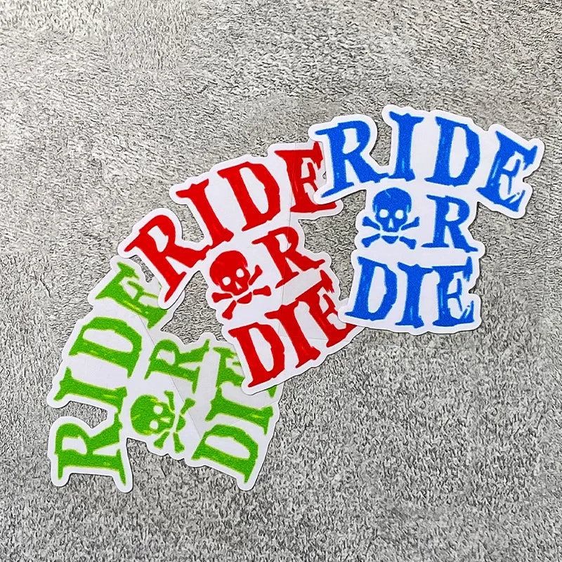 Ride or Die Skull Sticker