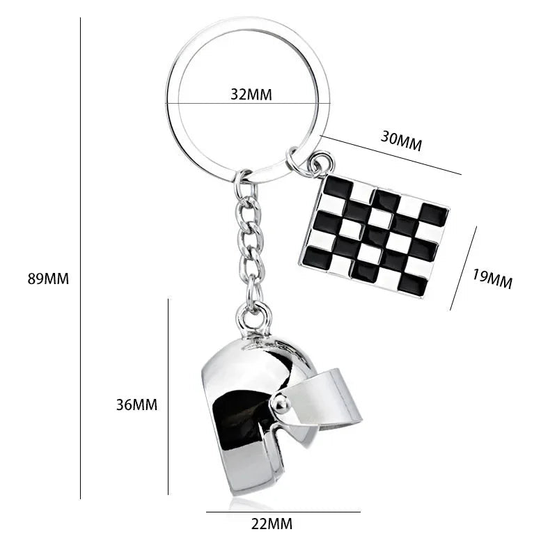 Vintage Motorcycle Riding Keychain