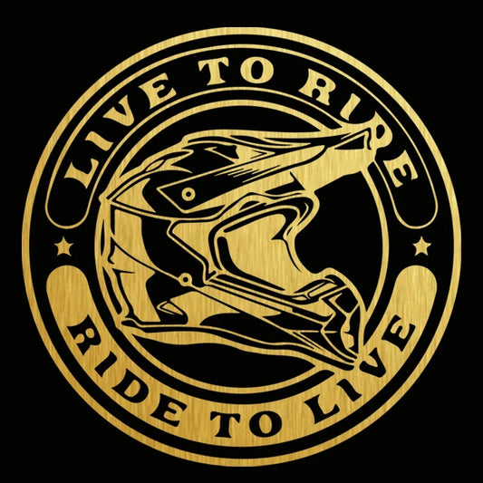 “Live to Ride, Ride to Live” Helmet Sticker