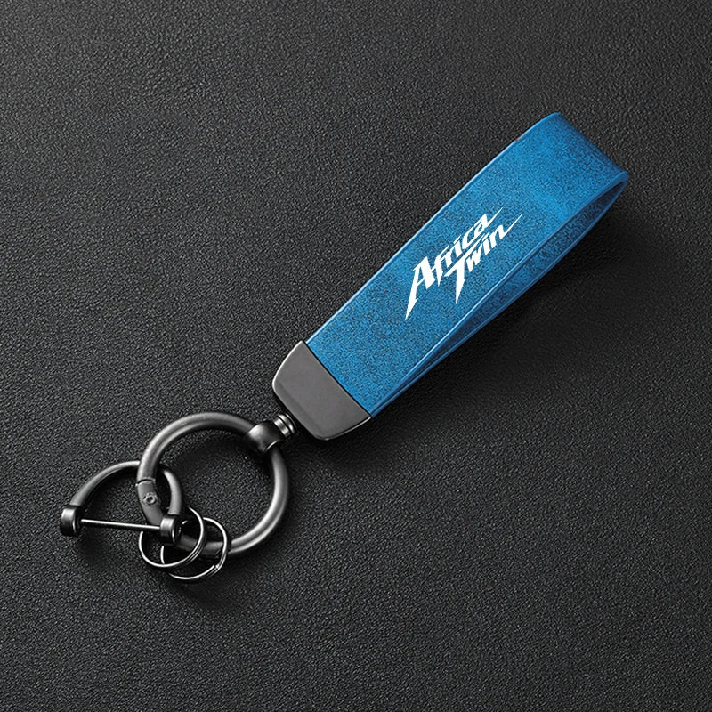 Africa Twin Leather Keychain