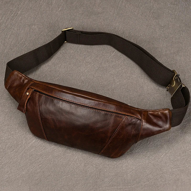 Leather Waist Pack for Motorcyclists