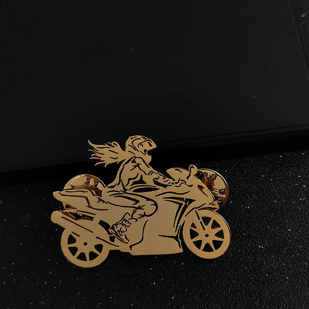 Women's Motorcyclist Chest Pin