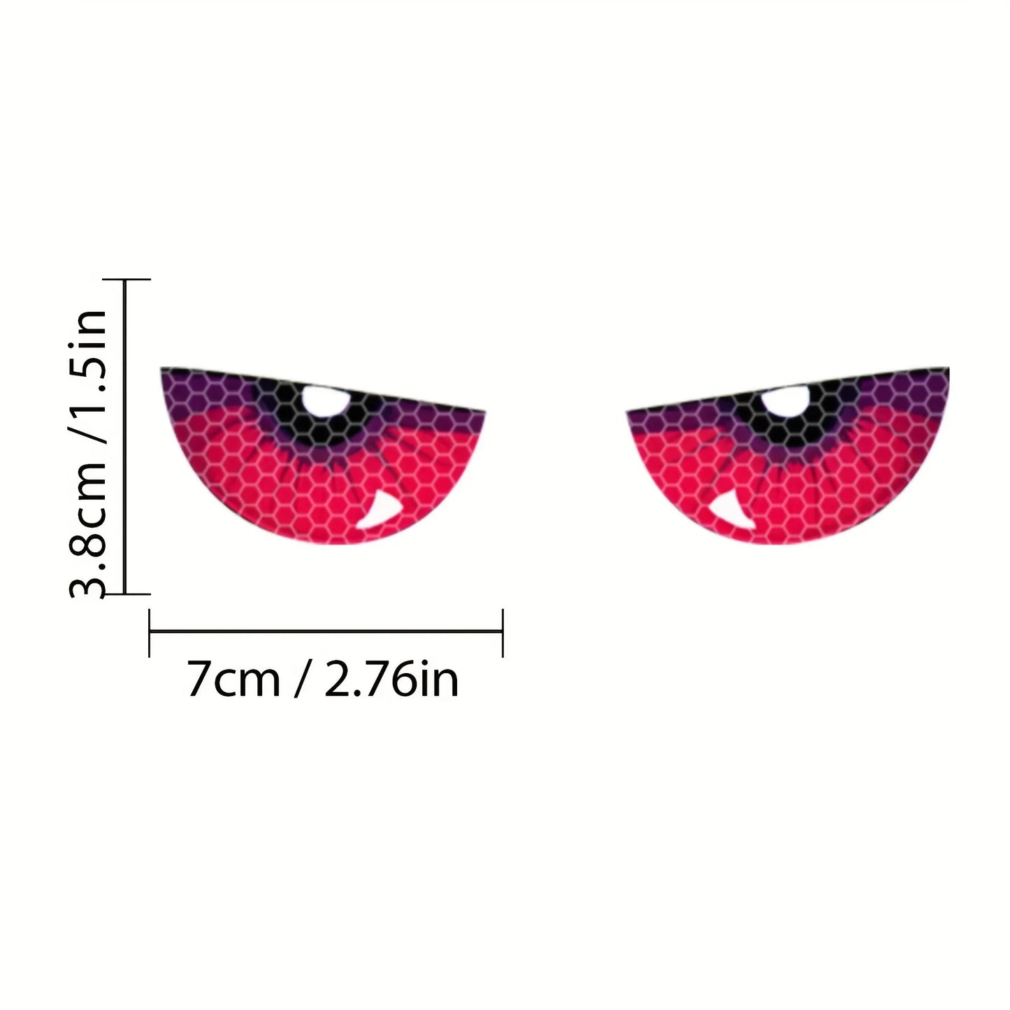 1 Pair Devil's Eyes Vinyl Reflective Stickers