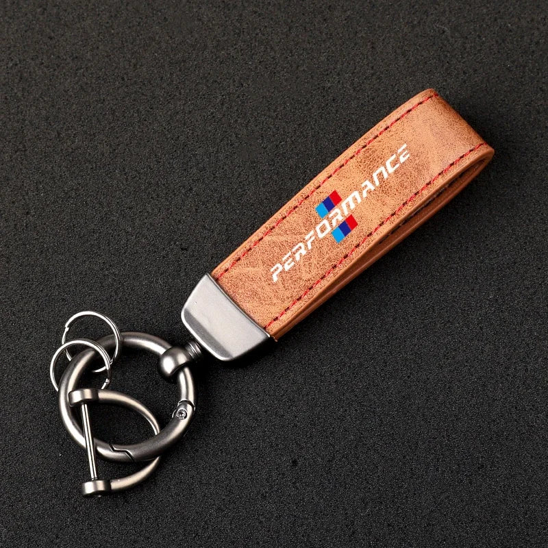 M Performance Leather Keychain