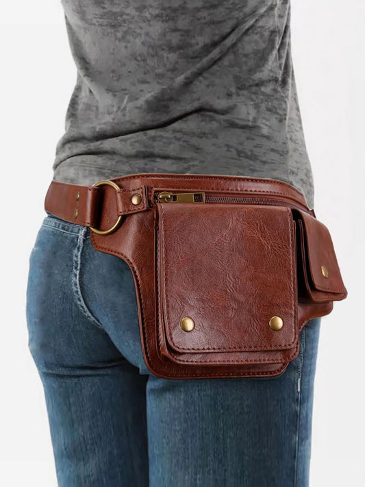 Motorcycle Style Waist Bag Retro