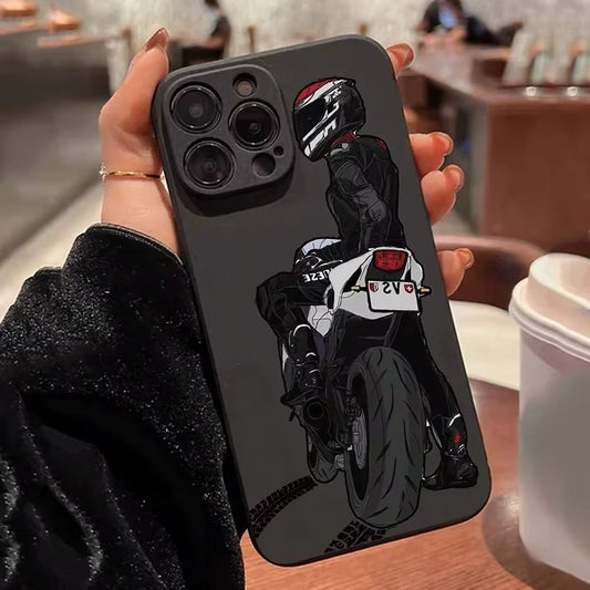 Custodia per iPhone opaca motociclistica