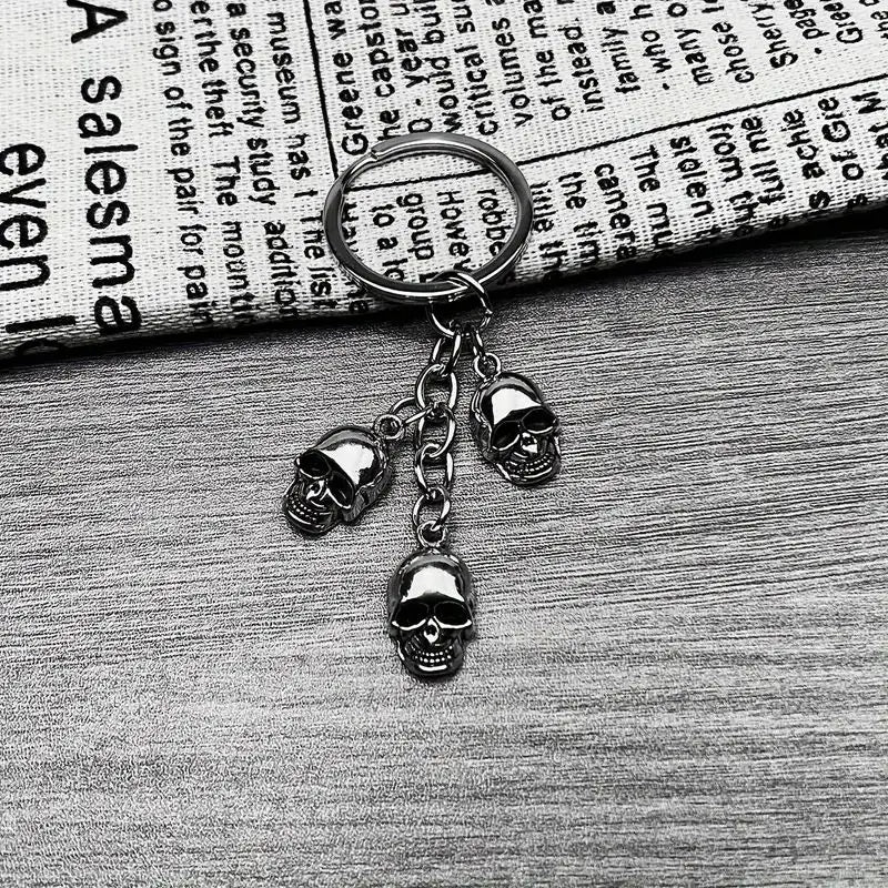 Metal Skull Keychain