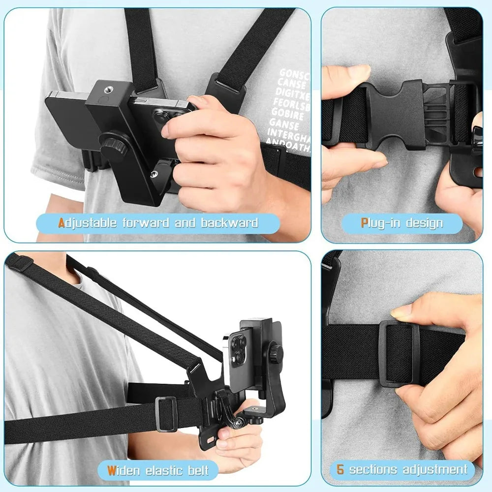 Adjustable Action Camera Chest Strap