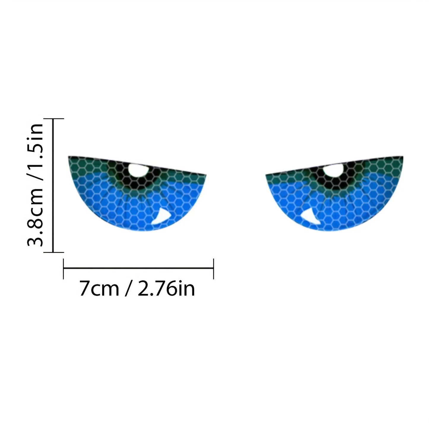 1 Pair Devil's Eyes Vinyl Reflective Stickers