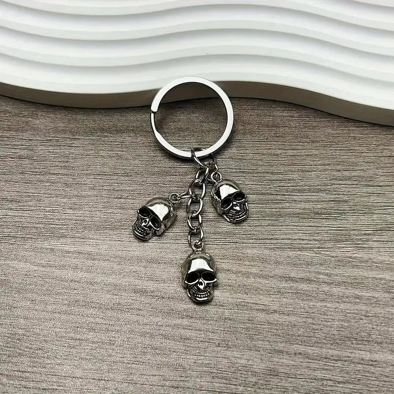 Metal Skull Keychain
