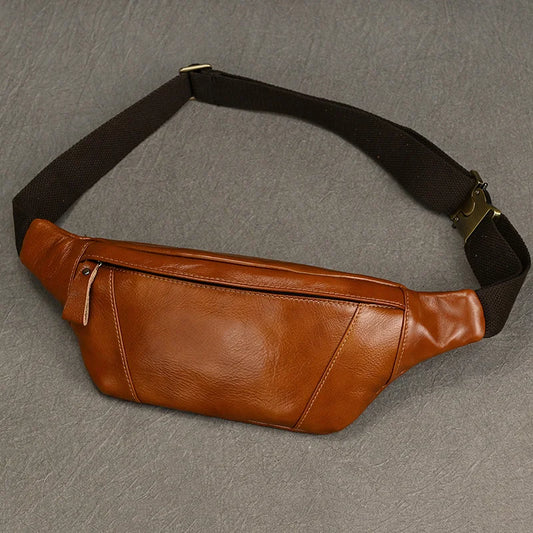 Leather Waist Pack for Motorcyclists