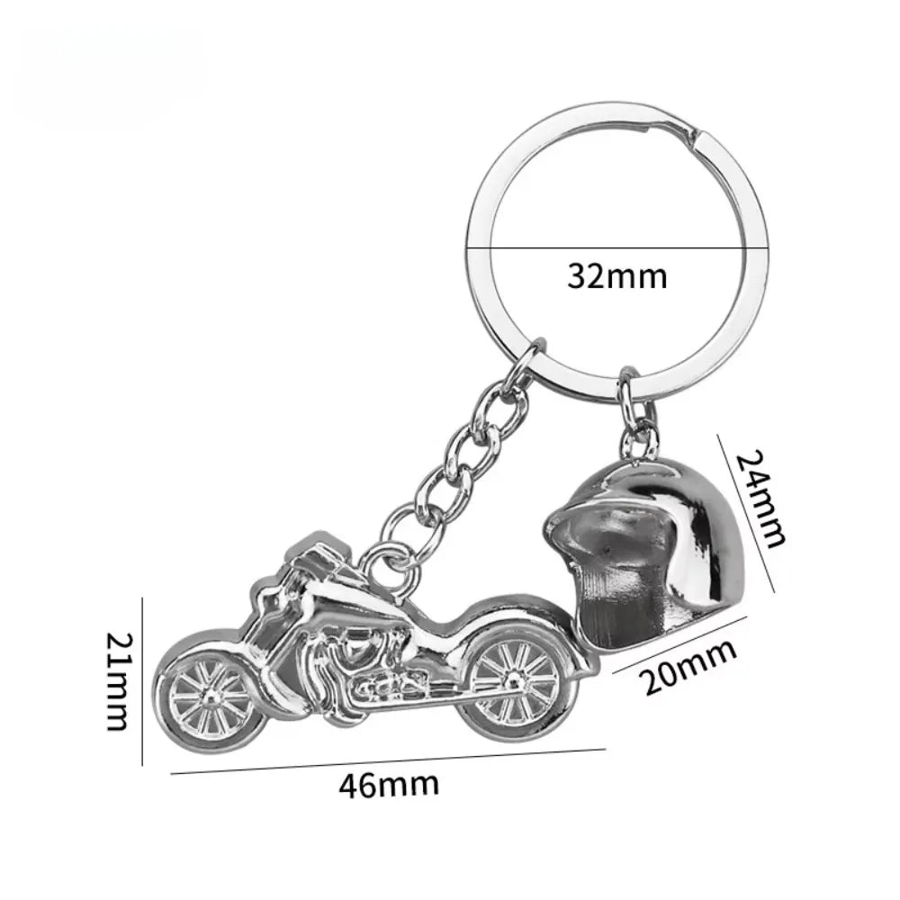 Vintage Motorcycle Riding Keychain