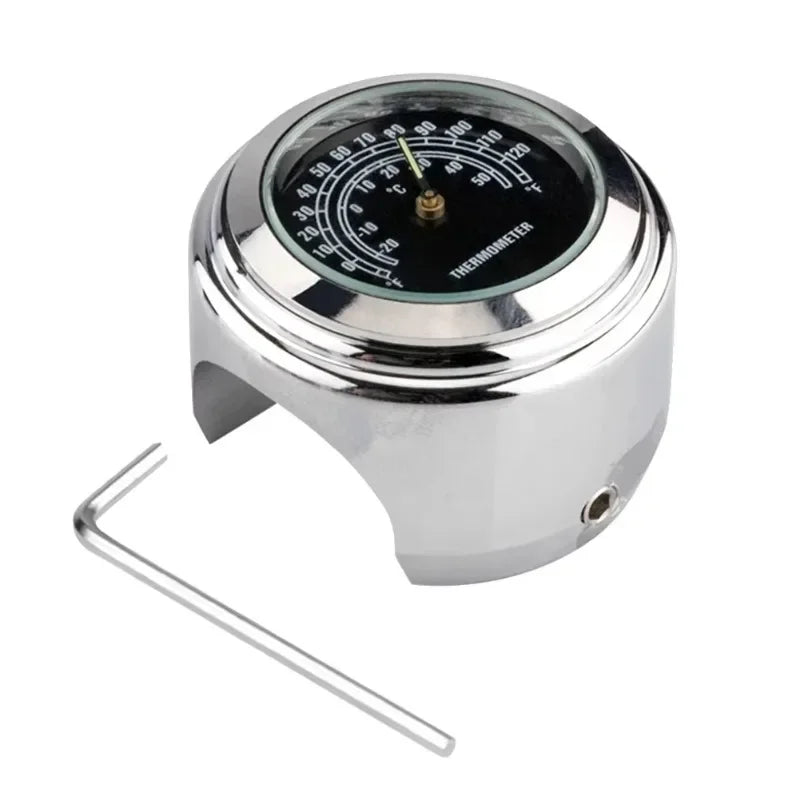 Motorcycle Handlebar Clock & Thermometer