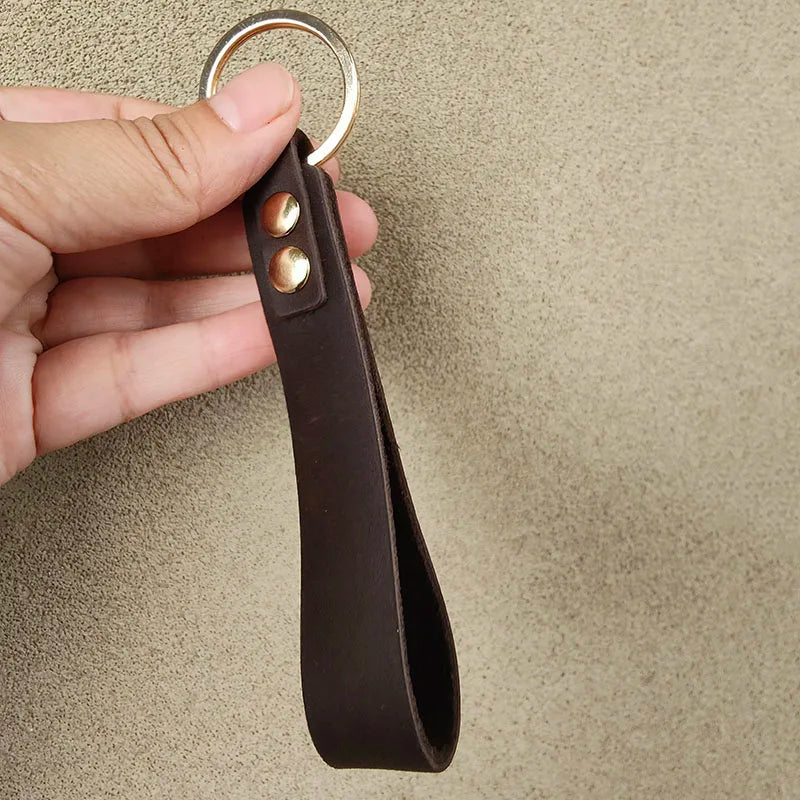 Vintage Cow Leather Keychain