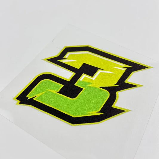 1pc رقم ملصقات الدراجات النارية