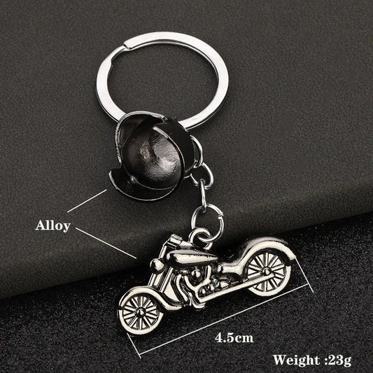 Retro Motorcycle Keychain for Men