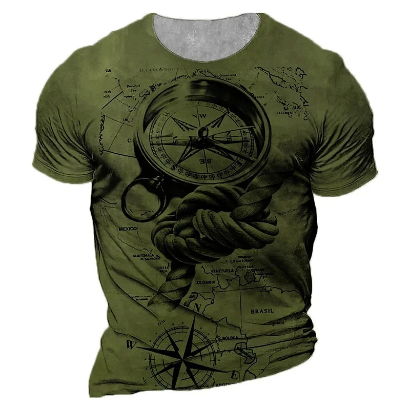 Vintage Compass T-Shirt for Men