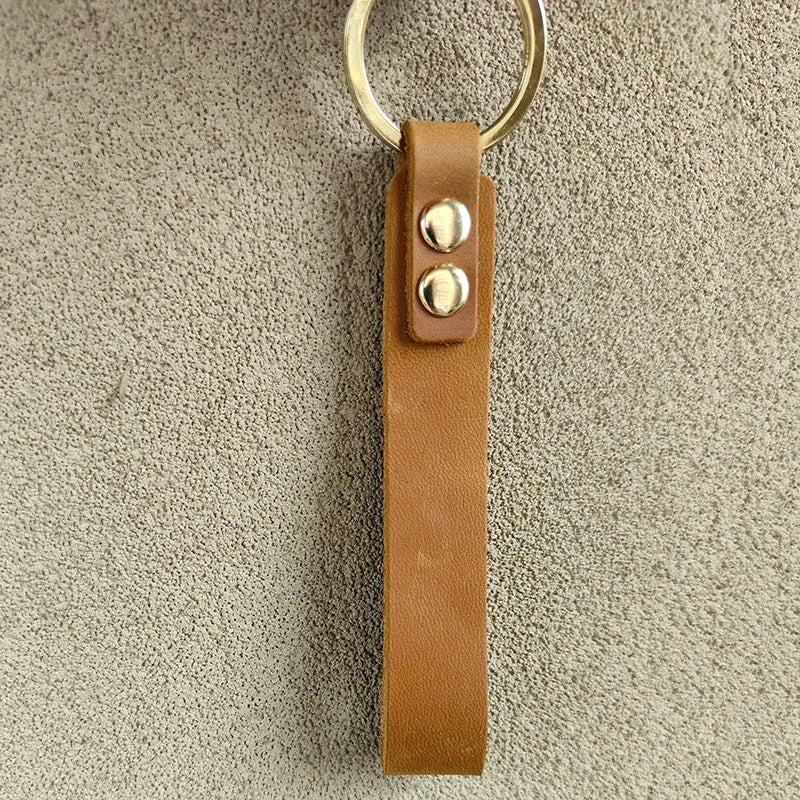 Vintage Cow Leather Keychain