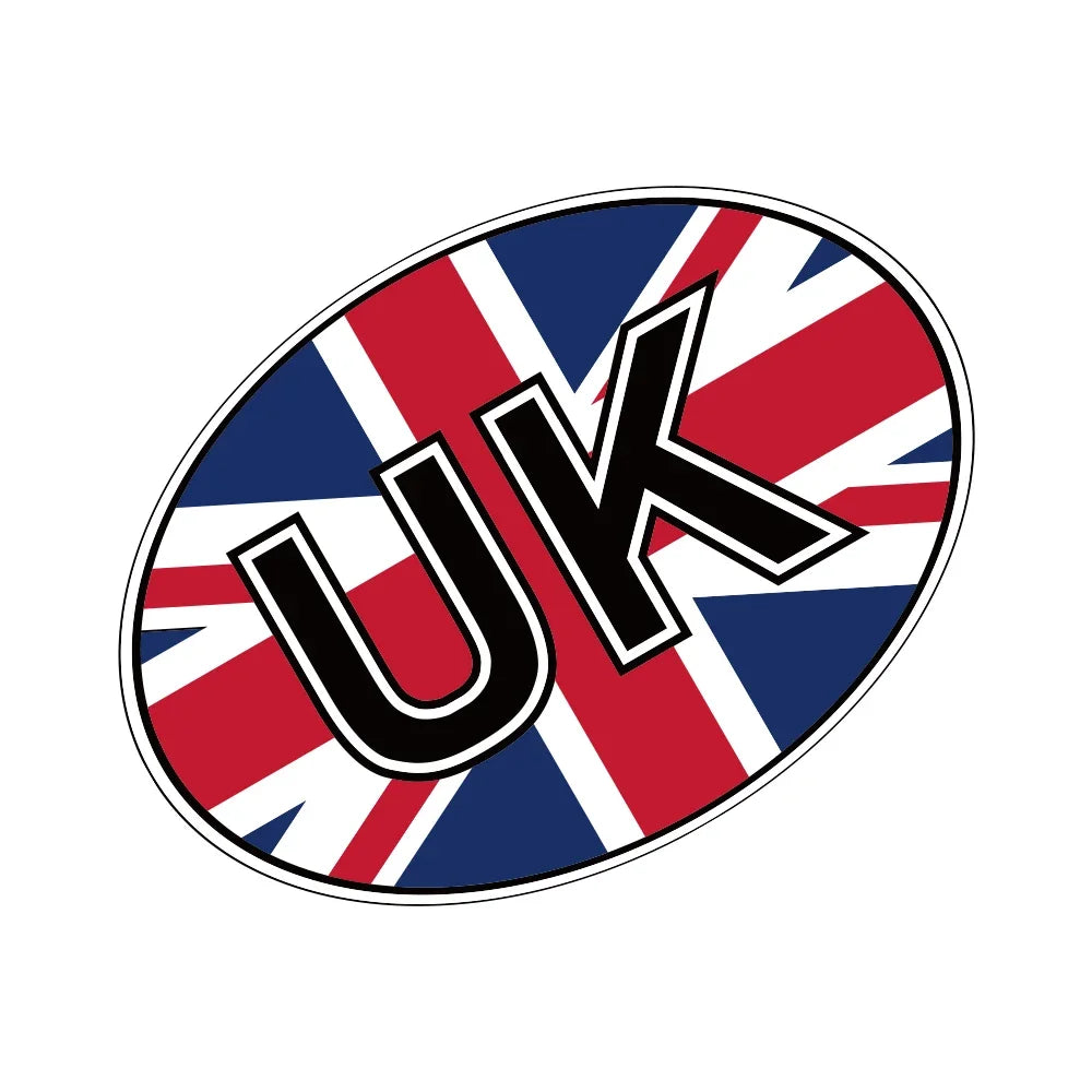 Oval UK Flag Decal