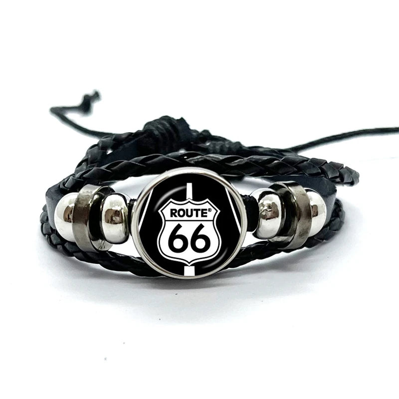 Route 66 Leather Premium Bracelet