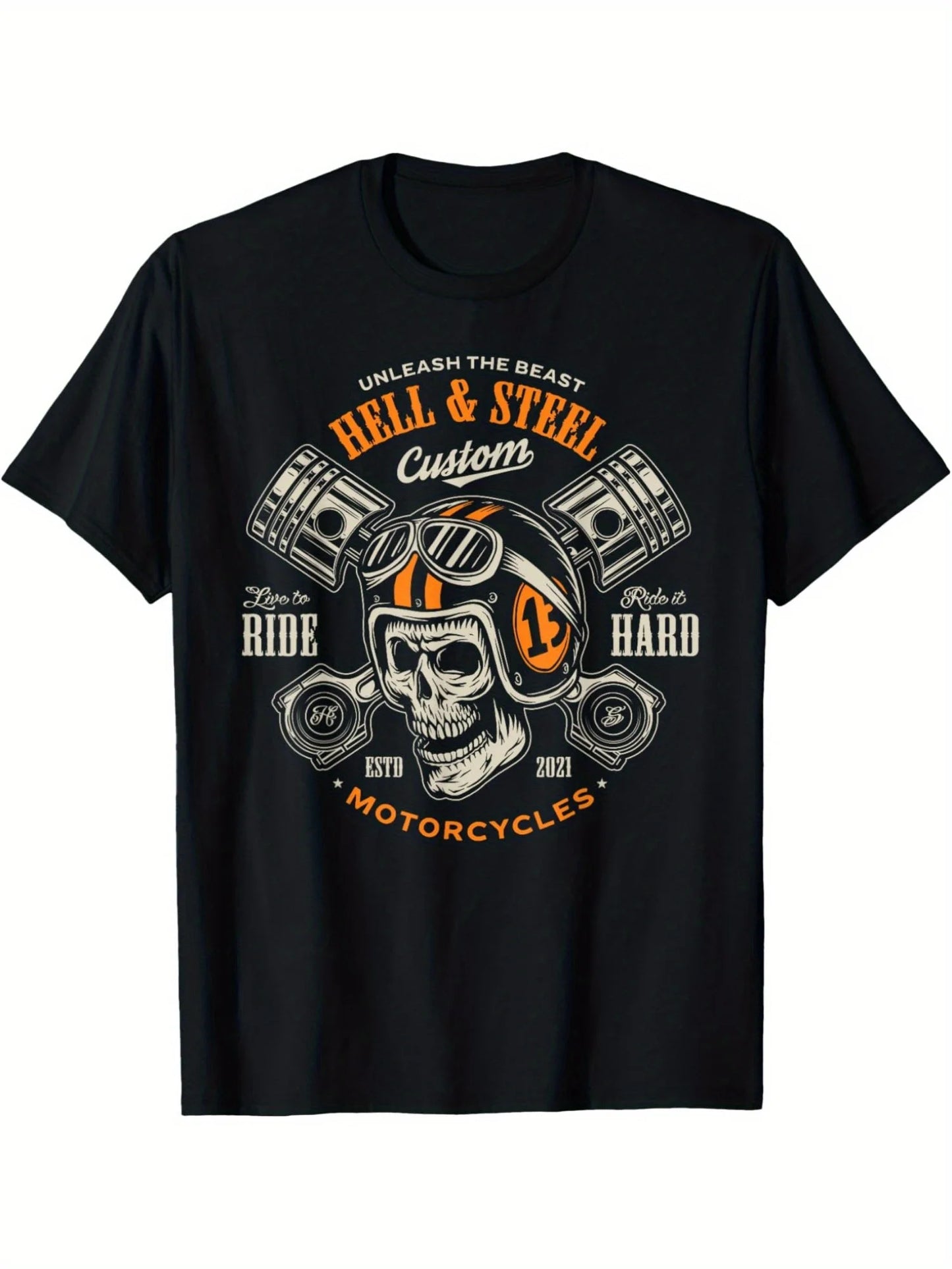 Hell & Steel Custom Motorcycle T-Shirt