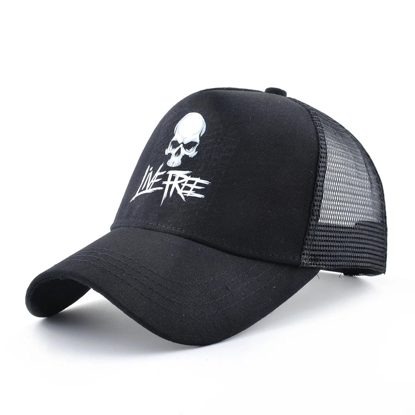 Skull Summer Cap for Motorcyclist