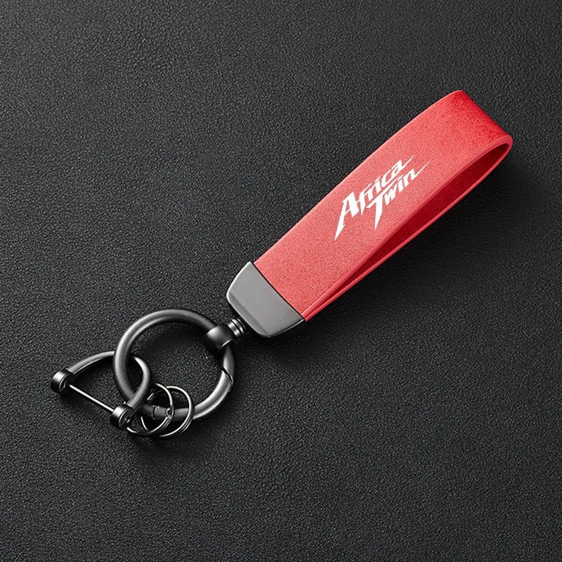 Africa Twin Leather Keychain