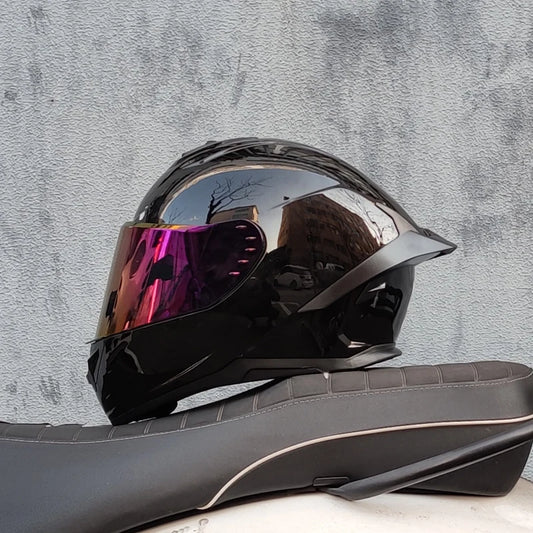 Vollgesichts -Motorrad -Helm -Rennen