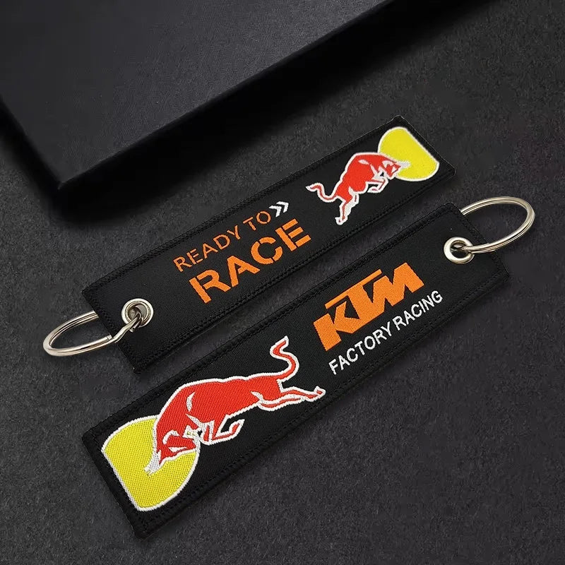 Ready to Race RB Tag Keychain