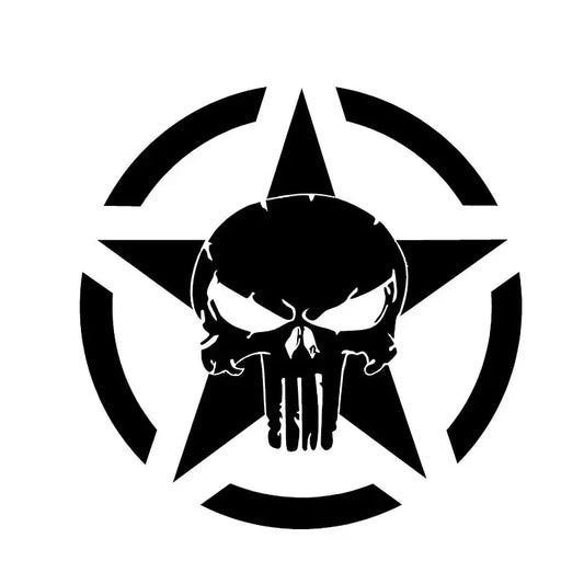 Pegatinas de cráneo reflectantes