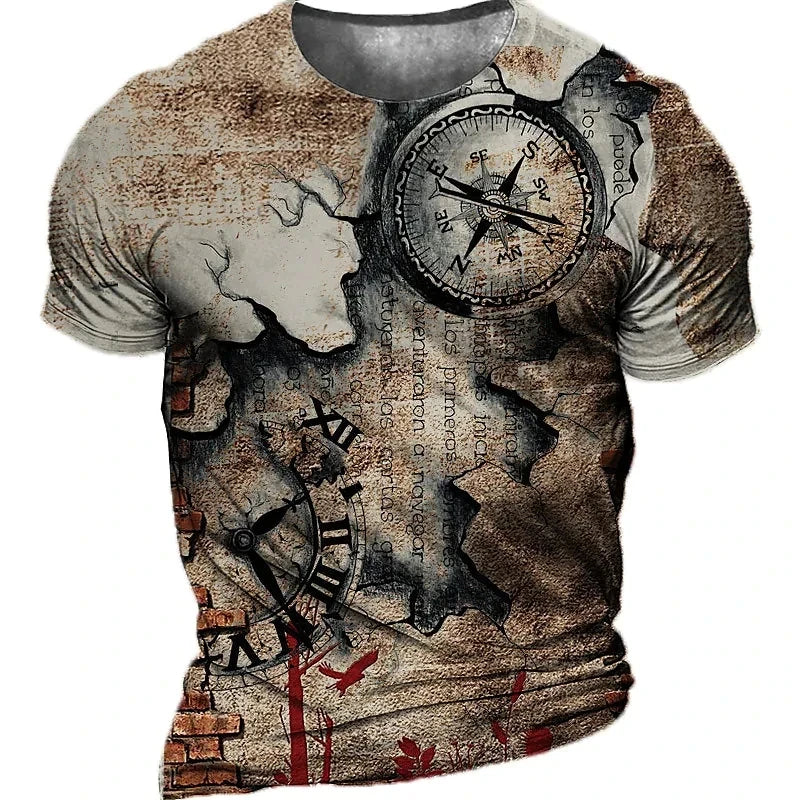 Vintage Compass T-Shirt for Men
