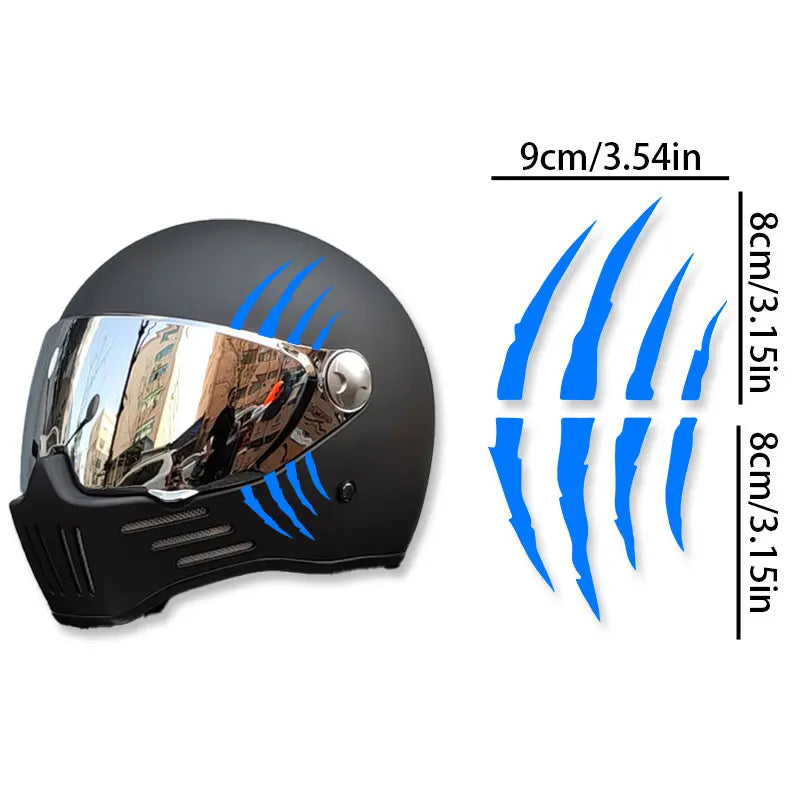 Motorcycle Helmet Claw Mark Sticker