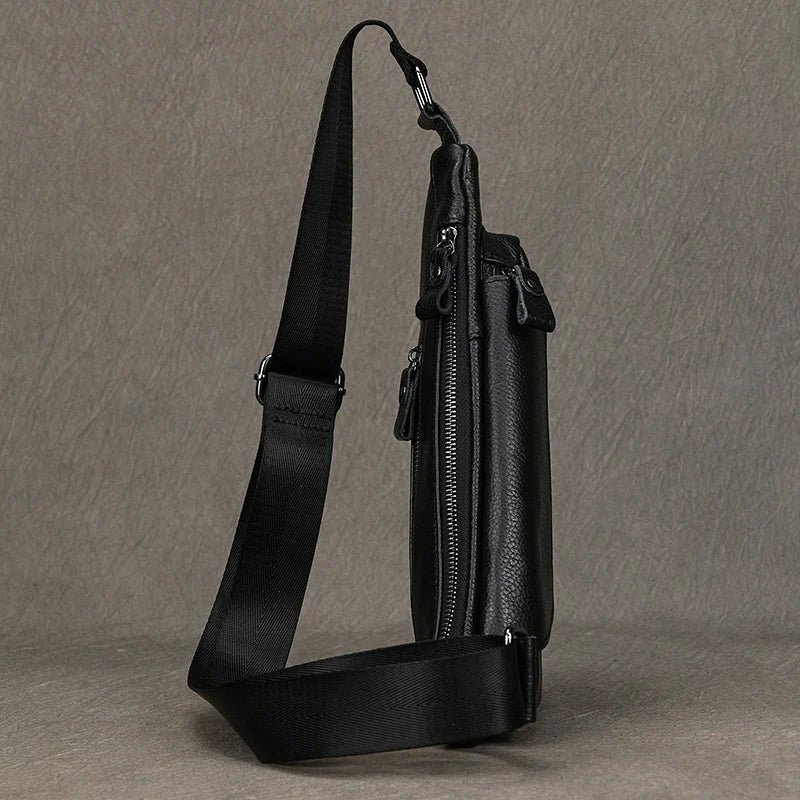 Leather Chest Bag for Motorcyclists