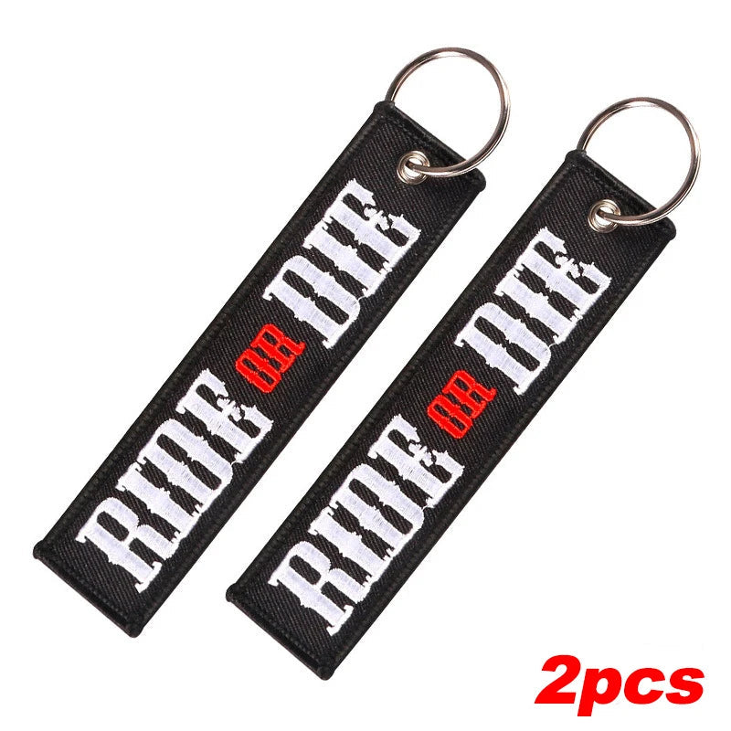 Ride or Die Tag Keychain