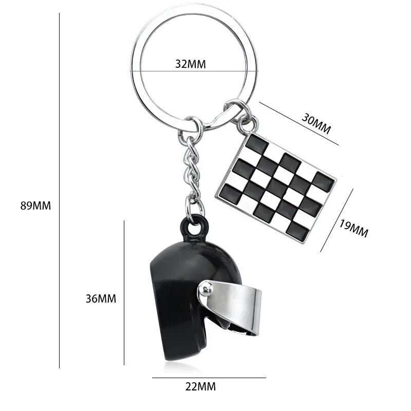 Vintage Motorcycle Riding Keychain
