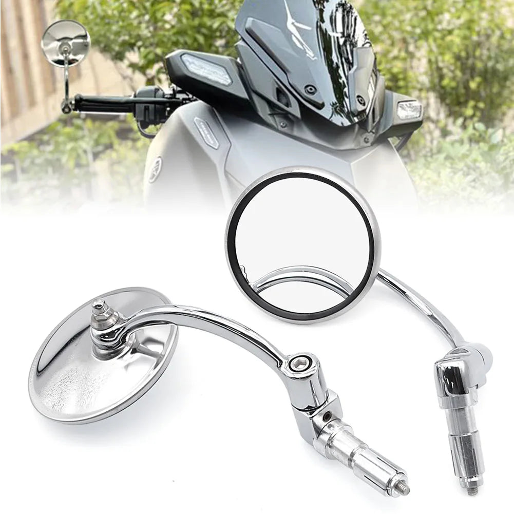 Motorcycle Chrome Aluminum Rear View Mirror