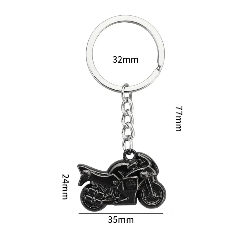 Vintage Motorcycle Riding Keychain