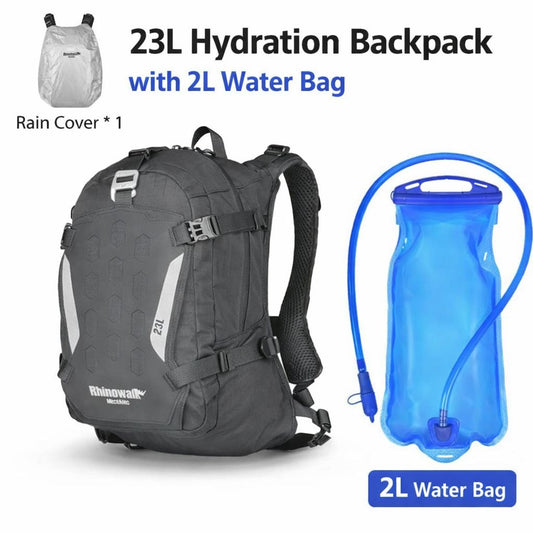 Motorradrucksack mit Helmhalter