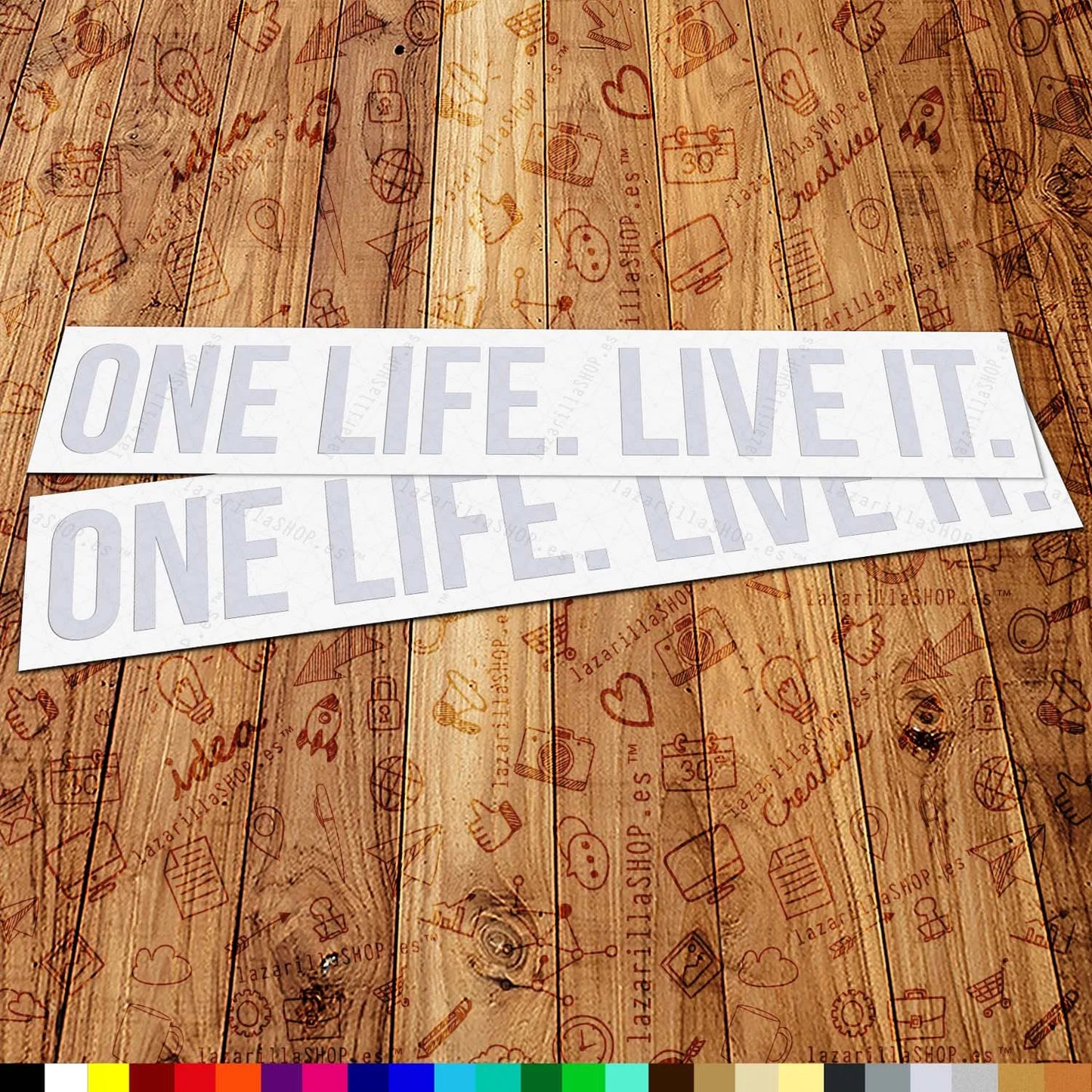 One Life Live It Sticker Set (2 pcs) 