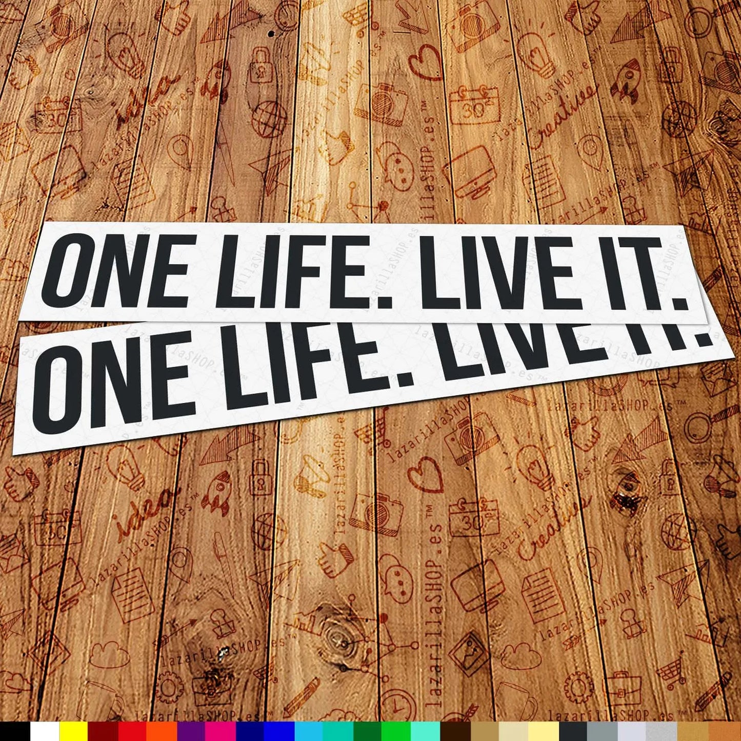 One Life Live It Sticker Set (2 pcs) 