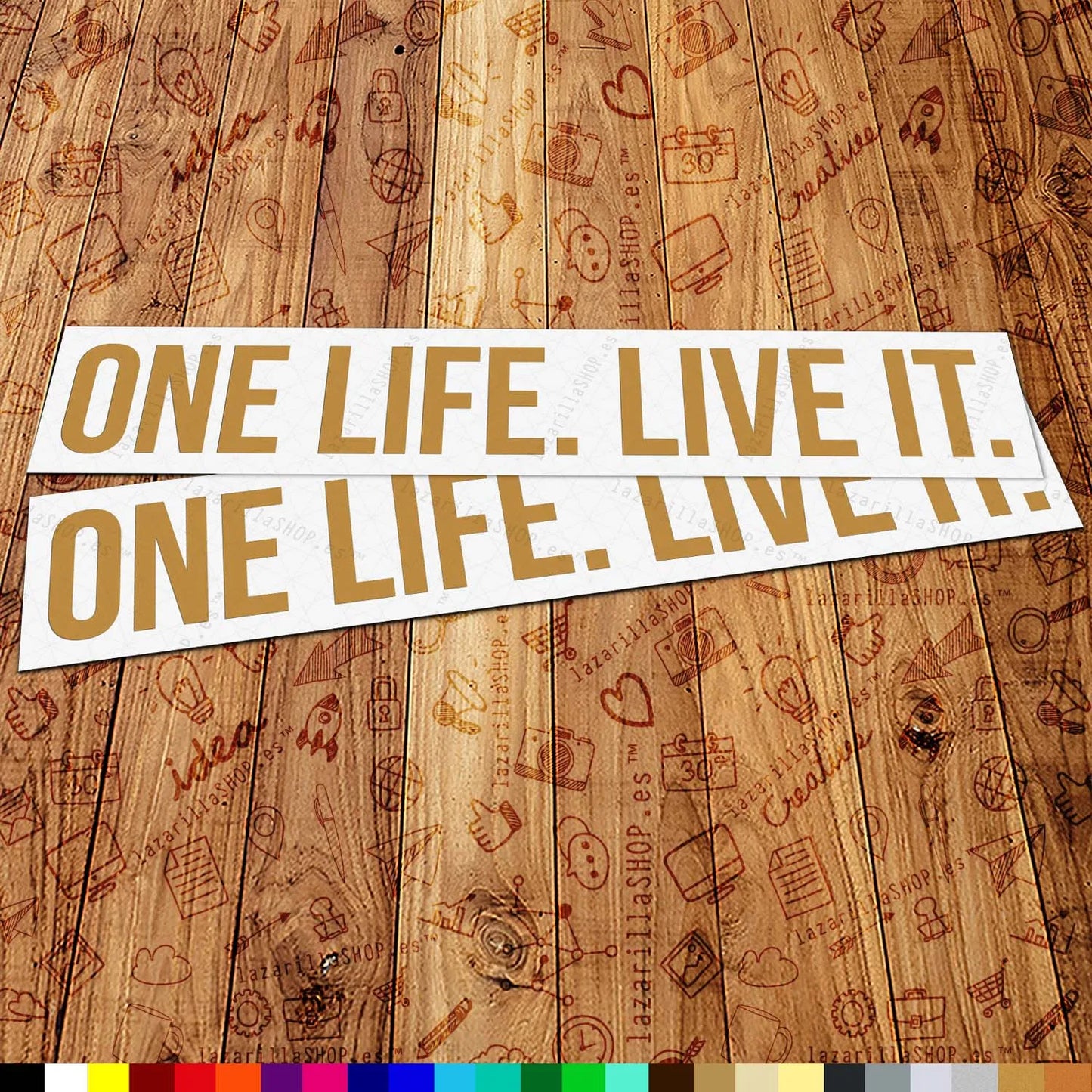 One Life Live It Sticker Set (2 pcs) 